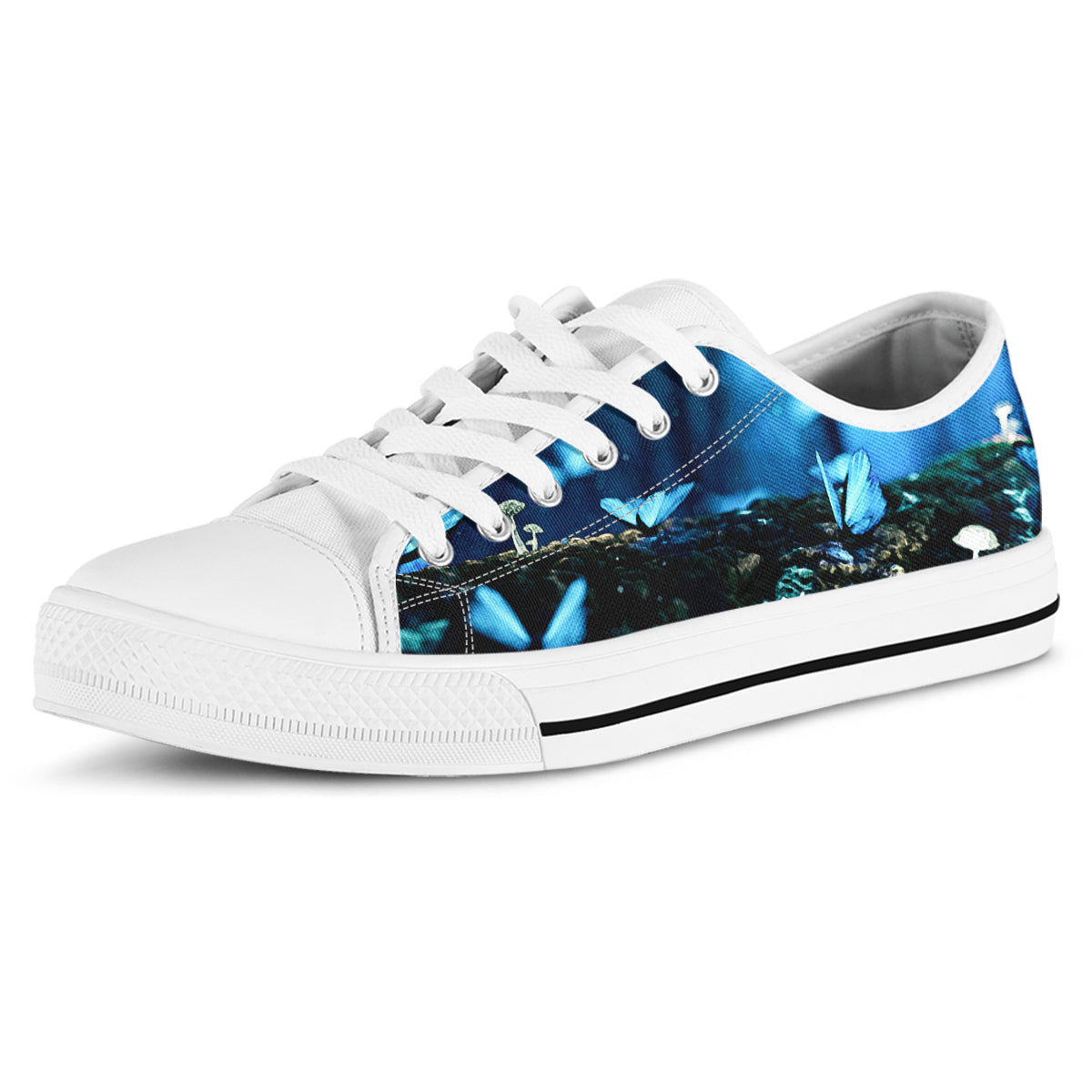 Blue Butterflies Canvas Shoes