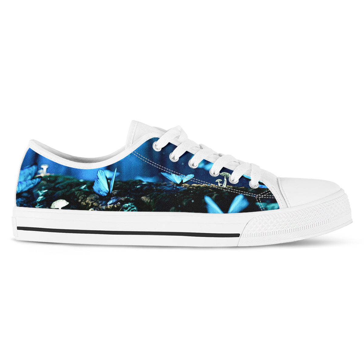 Blue Butterflies Canvas Shoes