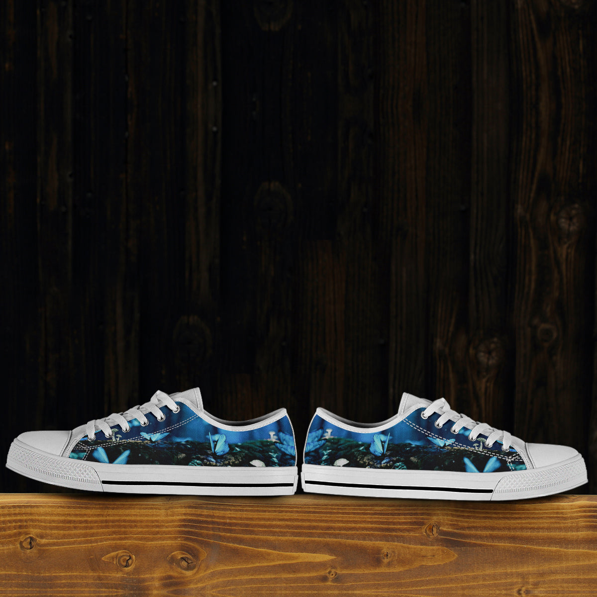 Blue Butterflies Canvas Shoes