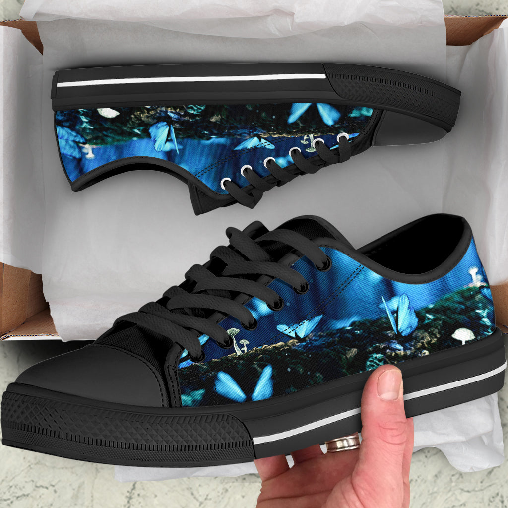 Blue Butterflies Canvas Shoes