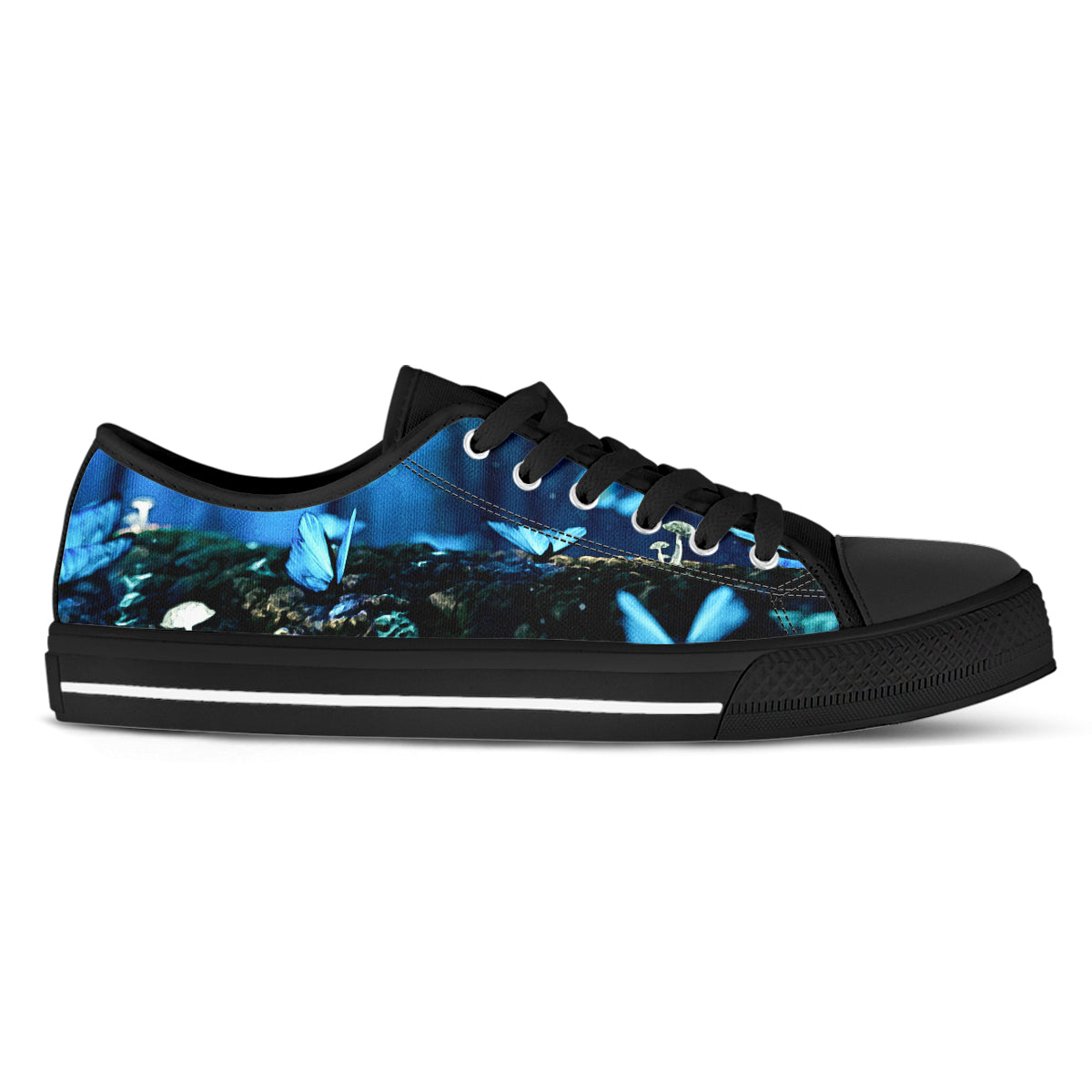 Blue Butterflies Canvas Shoes
