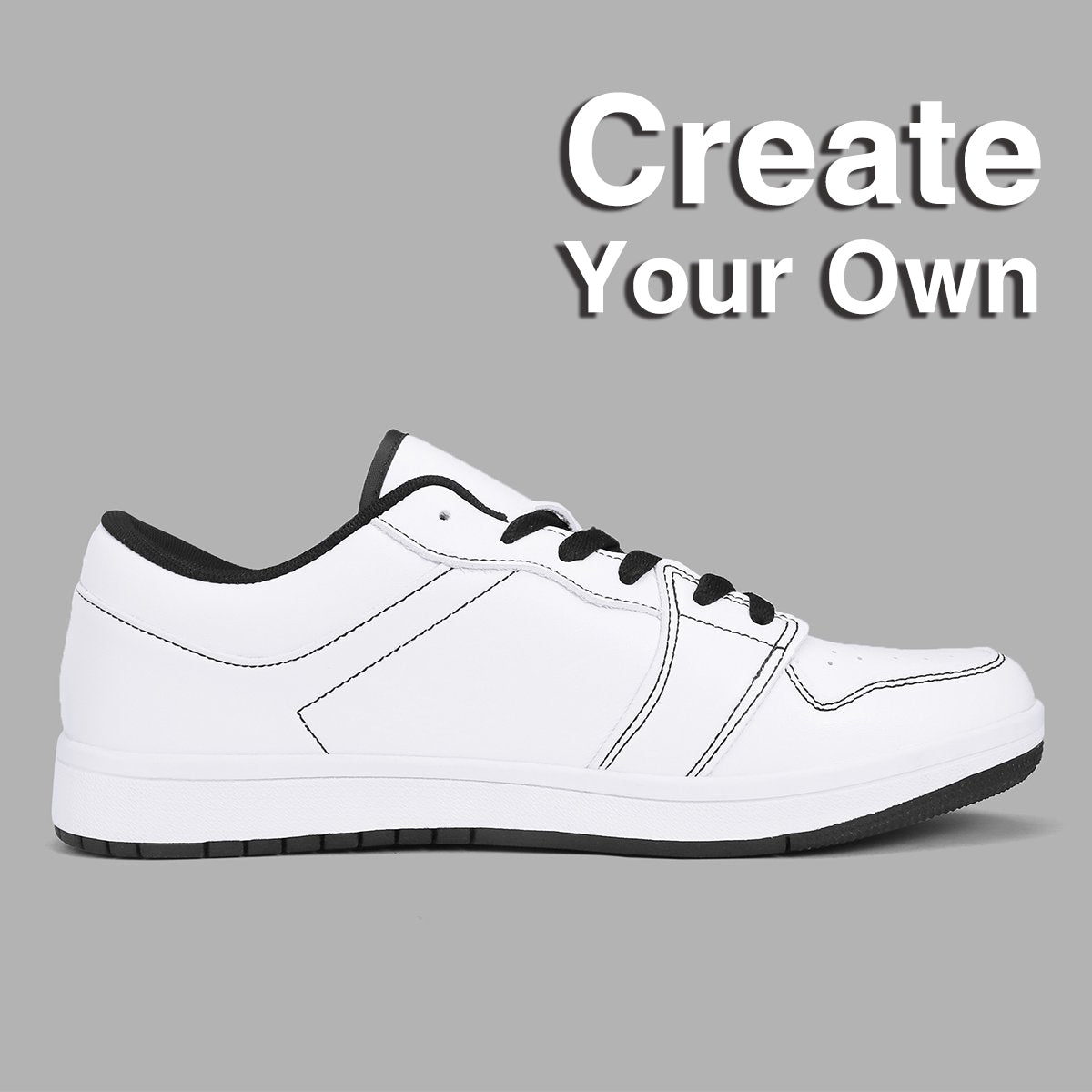 Black Low Top Leather Sneakers