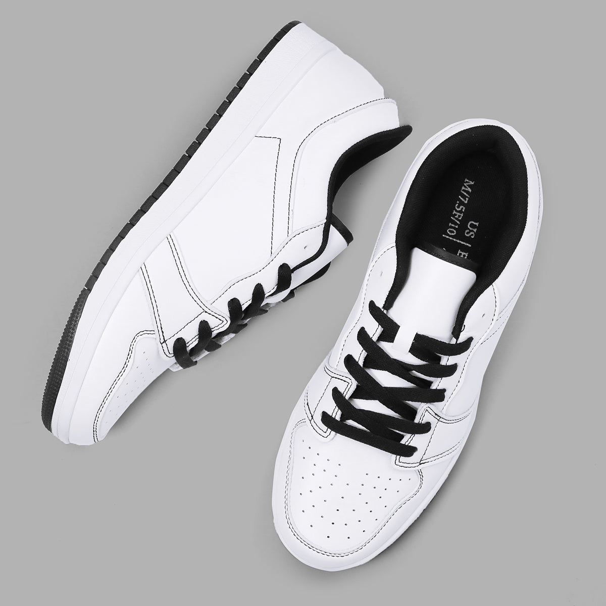 Black Low Top Leather Sneakers