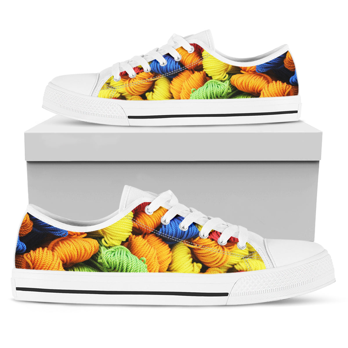 Colorful Yarn Balls Canvas Shoes