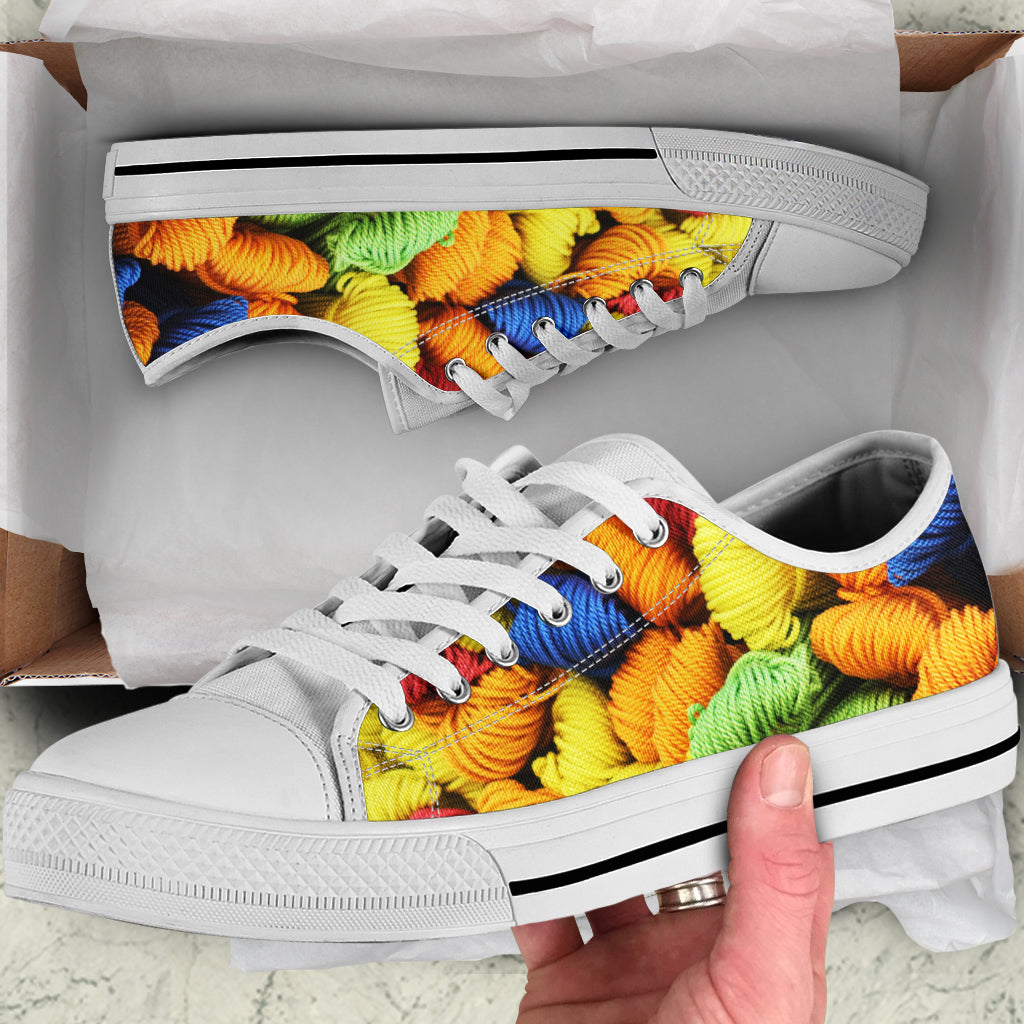 Colorful Yarn Balls Canvas Shoes