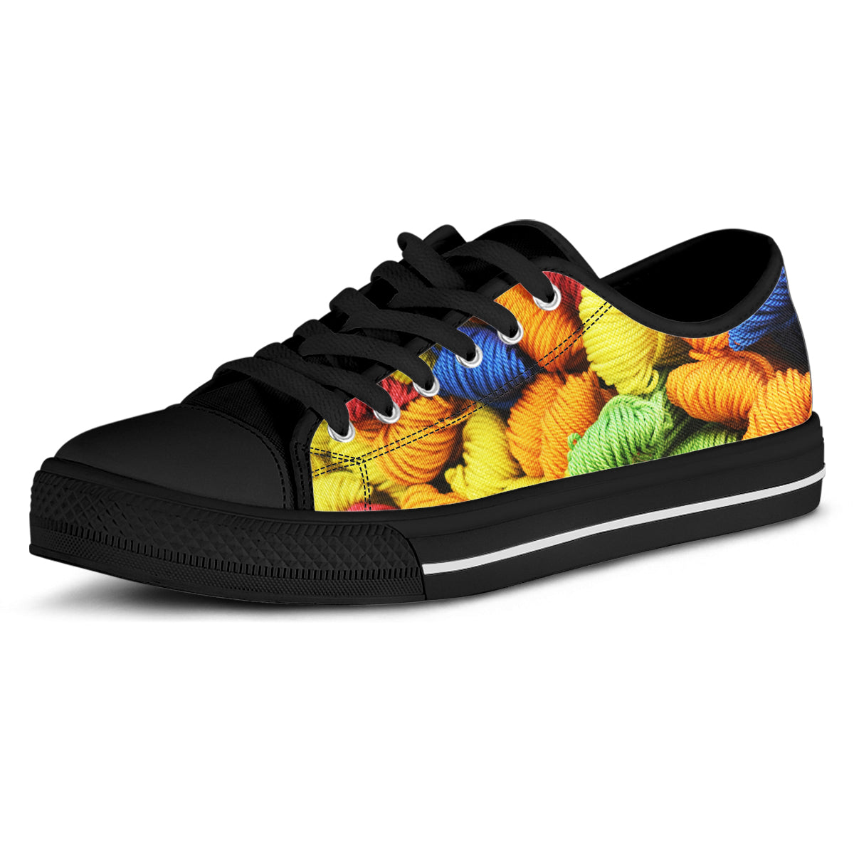 Colorful Yarn Balls Canvas Shoes