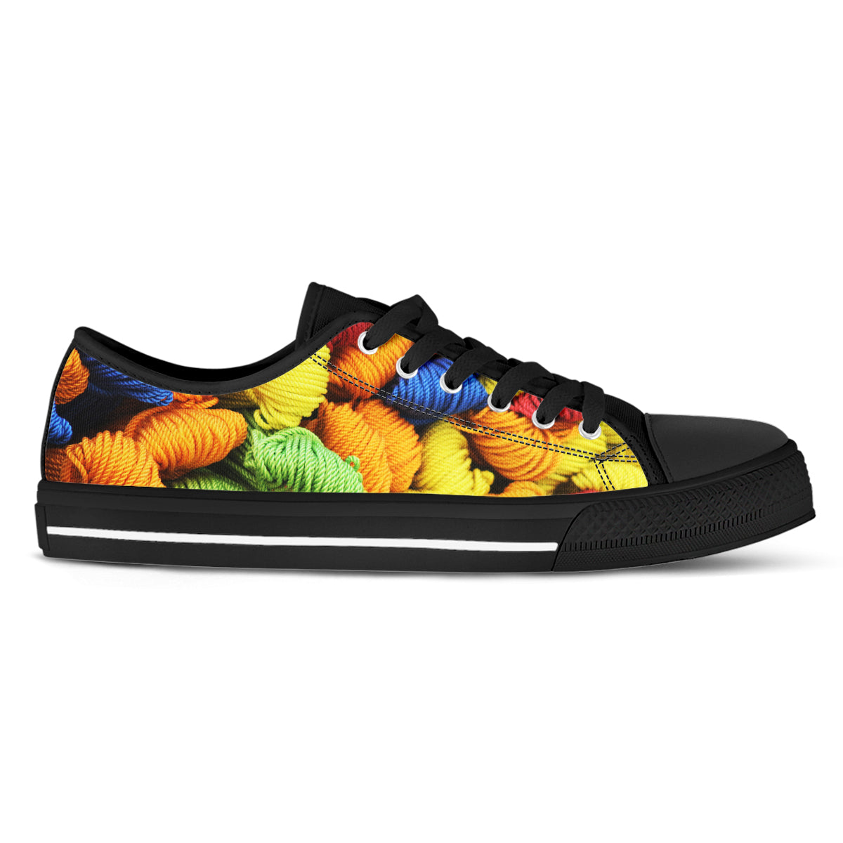 Colorful Yarn Balls Canvas Shoes