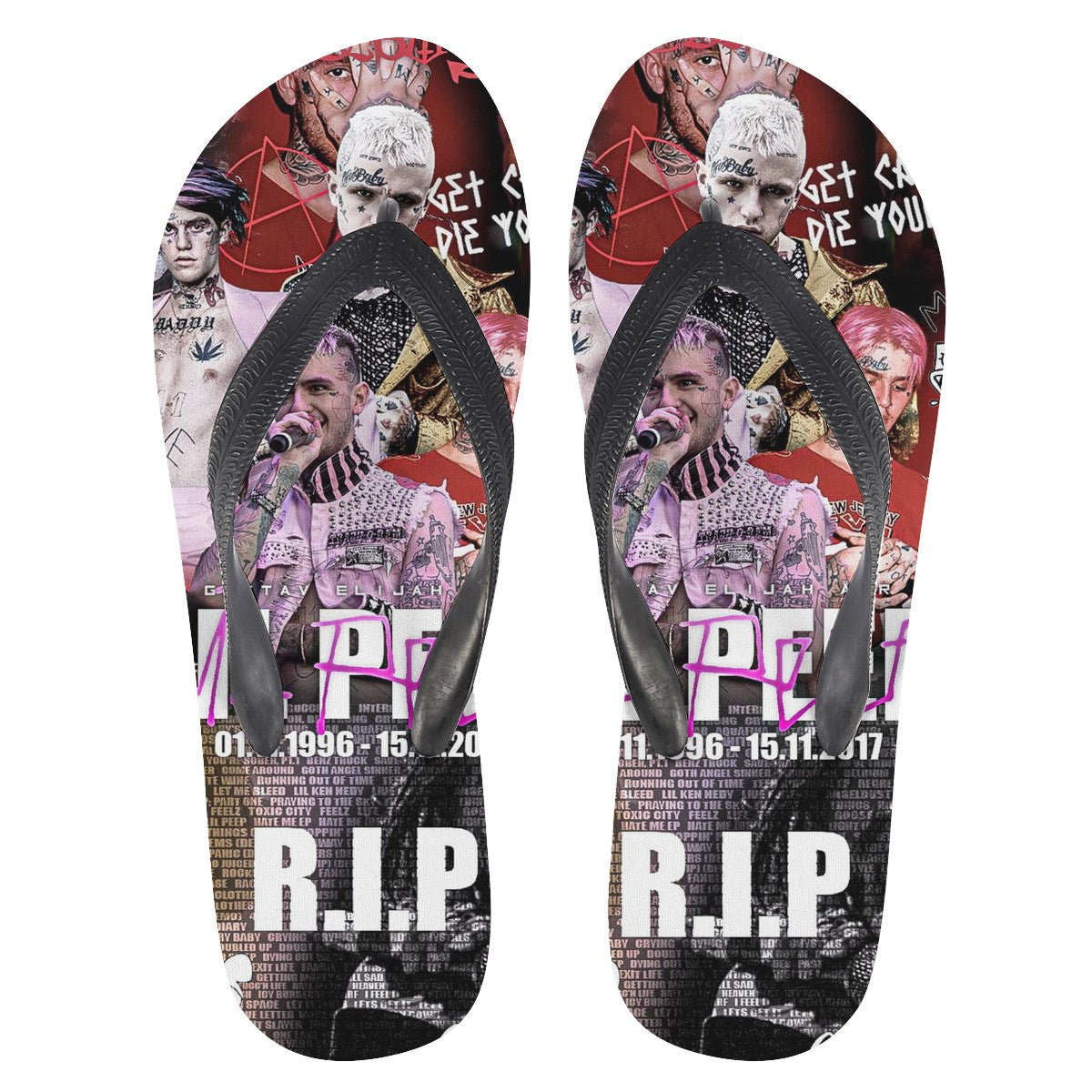 Lil Peep Custom Flip Flops