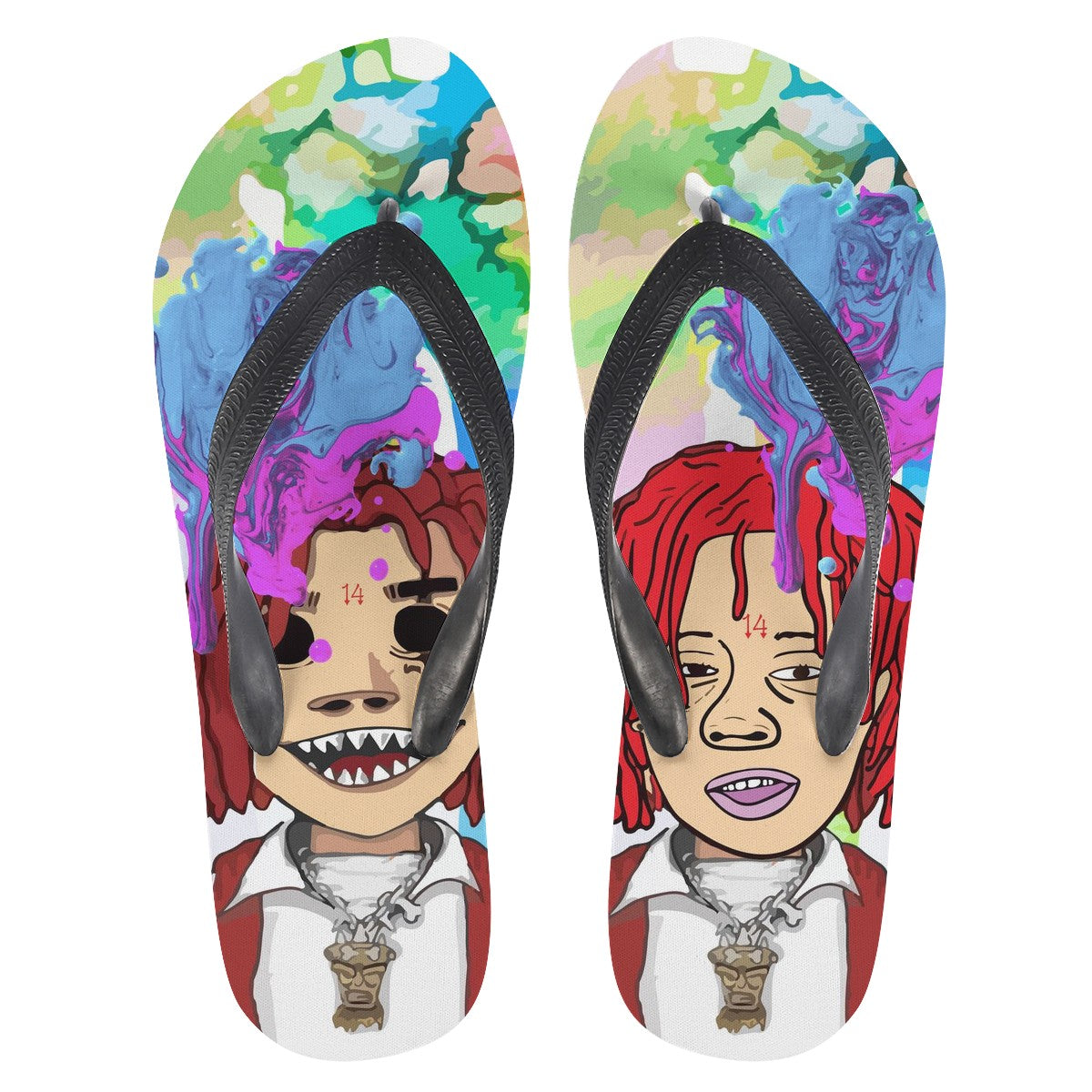 Trippie Redd Custom Flip Flops