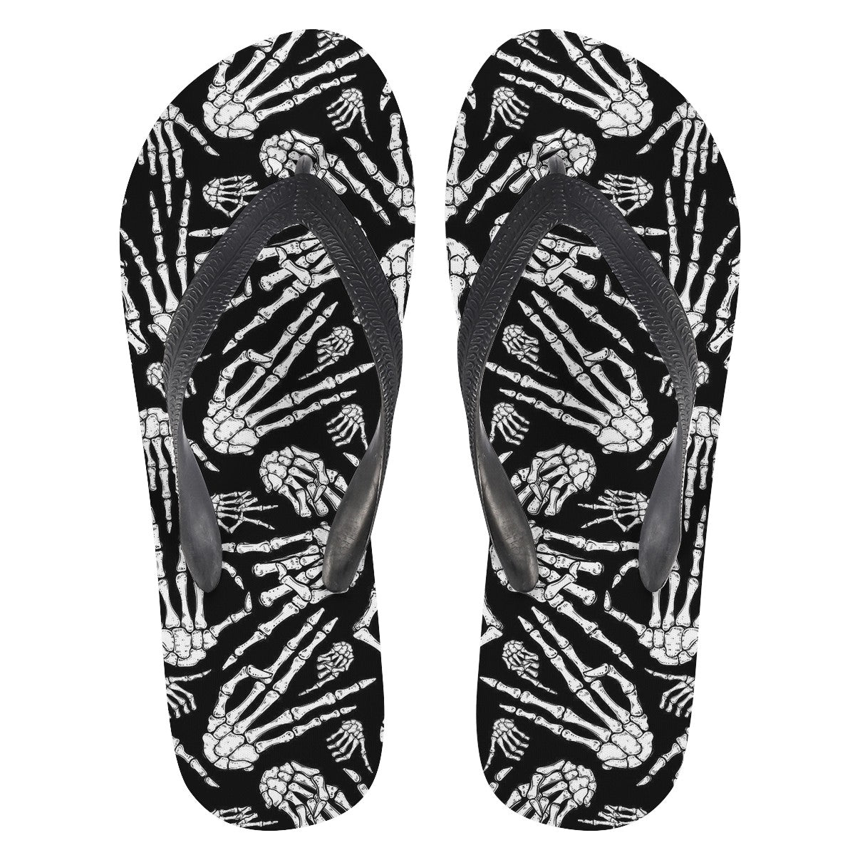 Human Skeleton Custom Flip Flops