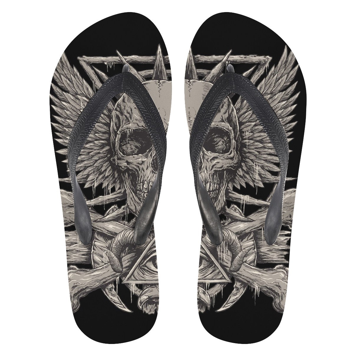 Human Skeleton Custom Flip Flops