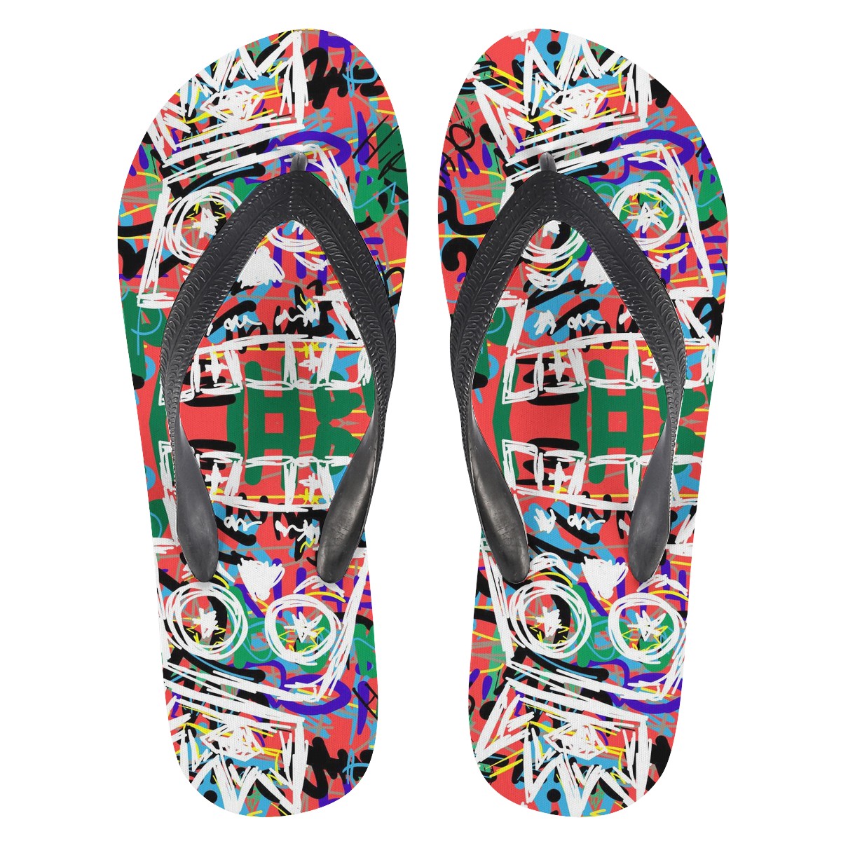 Human Skeleton Custom Flip Flops