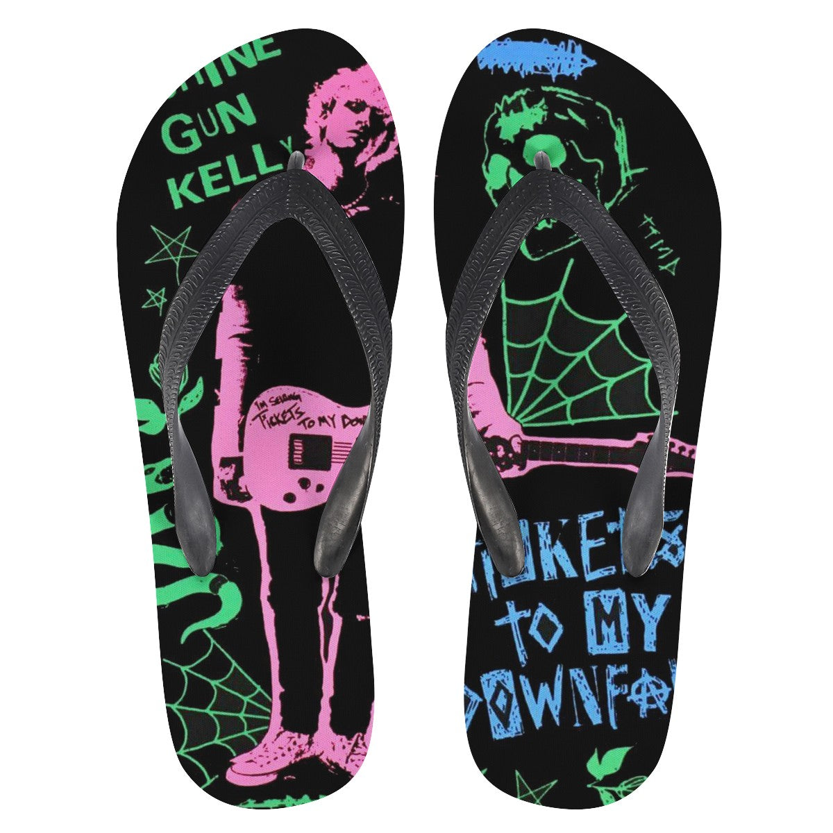 Machine Gun Kelly Custom Flip Flops