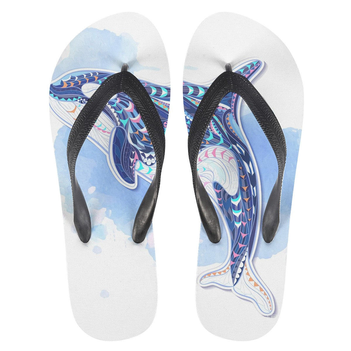 Dolphin Mandala Custom Flip Flops