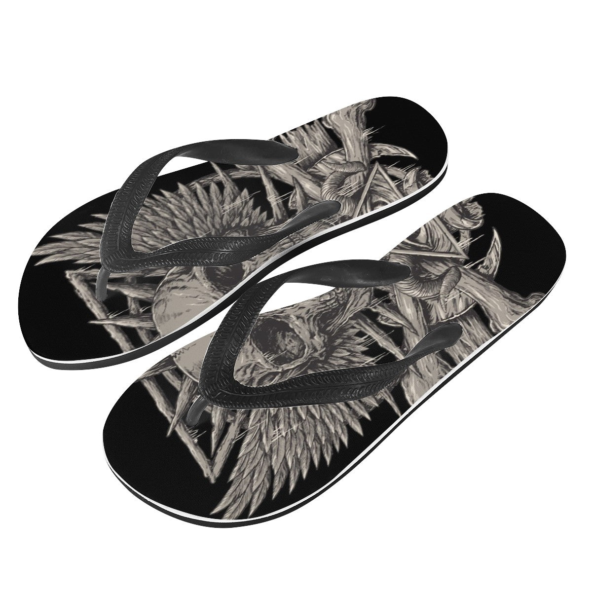 Human Skeleton Custom Flip Flops