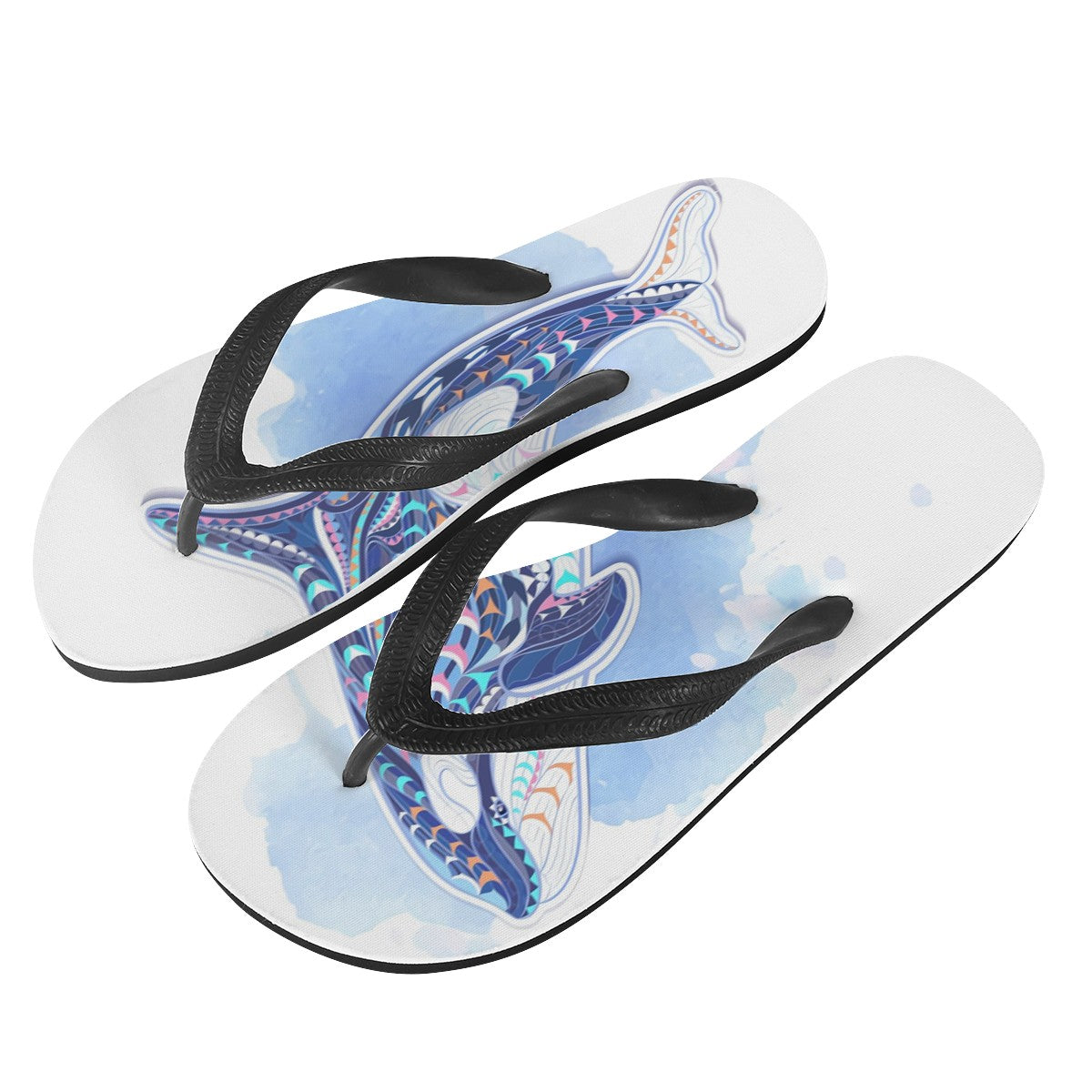 Dolphin Mandala Custom Flip Flops