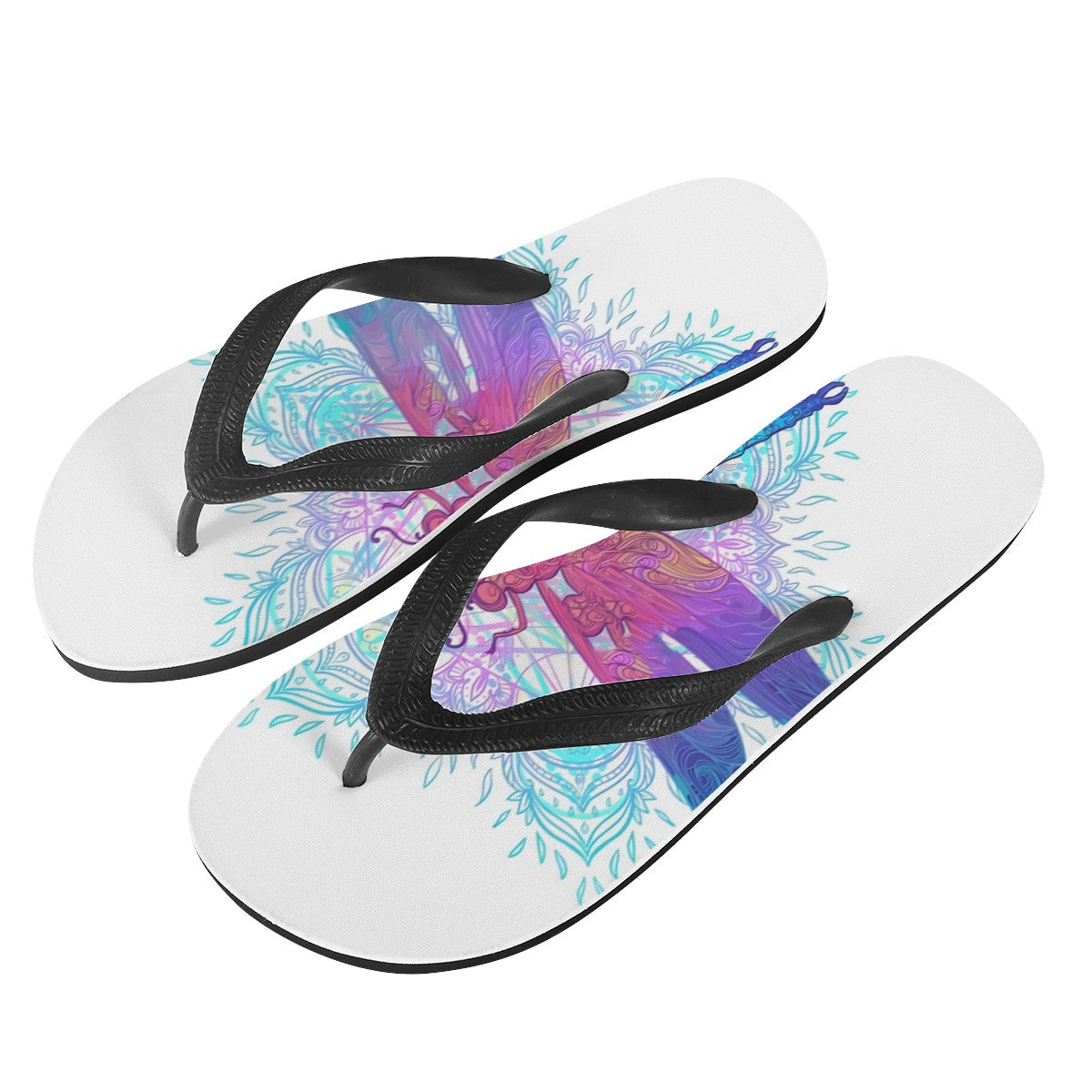 Dragonfly Mandala Custom Flip Flops
