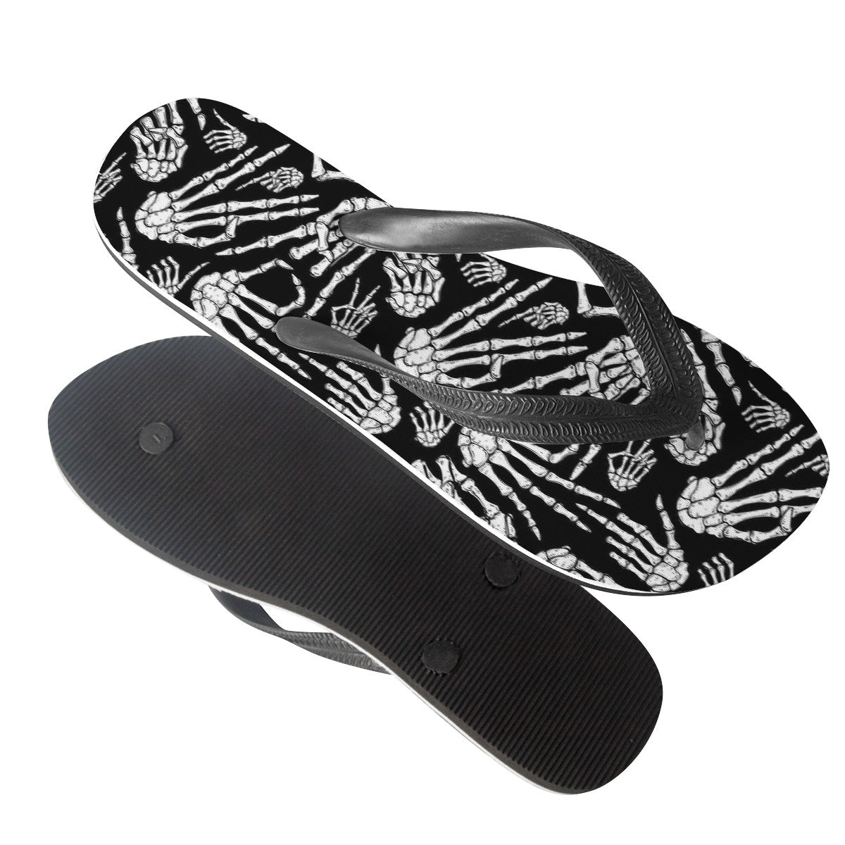 Human Skeleton Custom Flip Flops