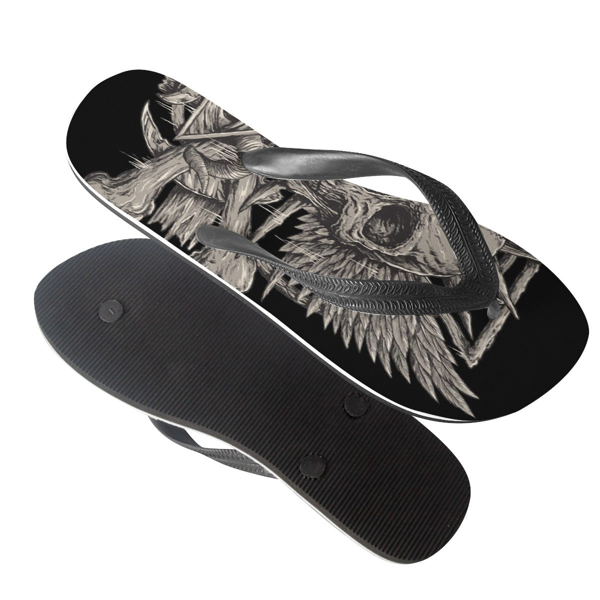 Human Skeleton Custom Flip Flops