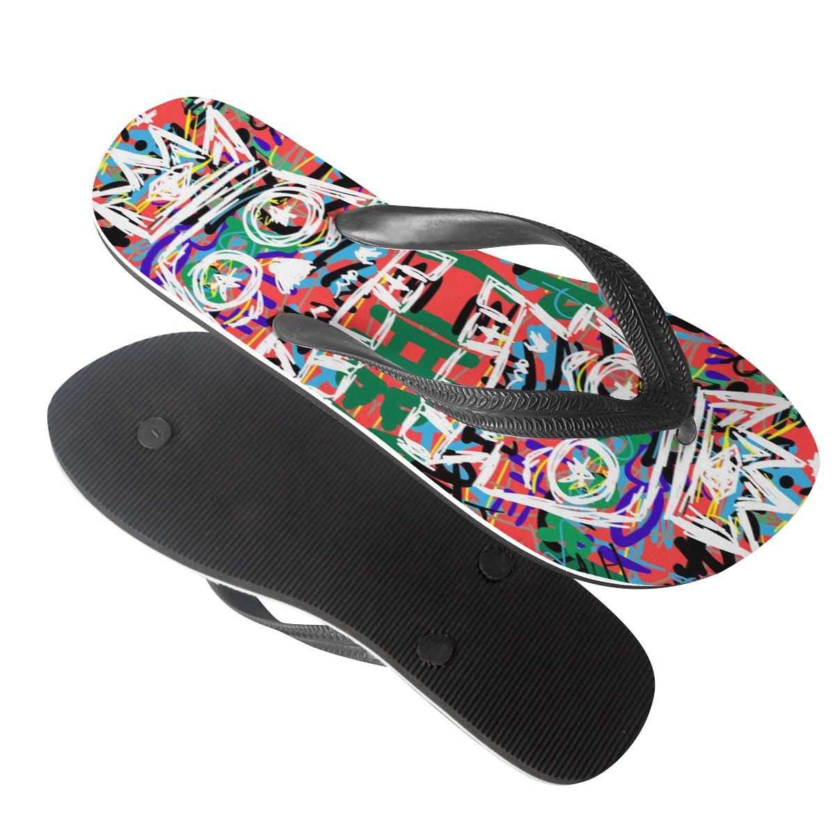Human Skeleton Custom Flip Flops