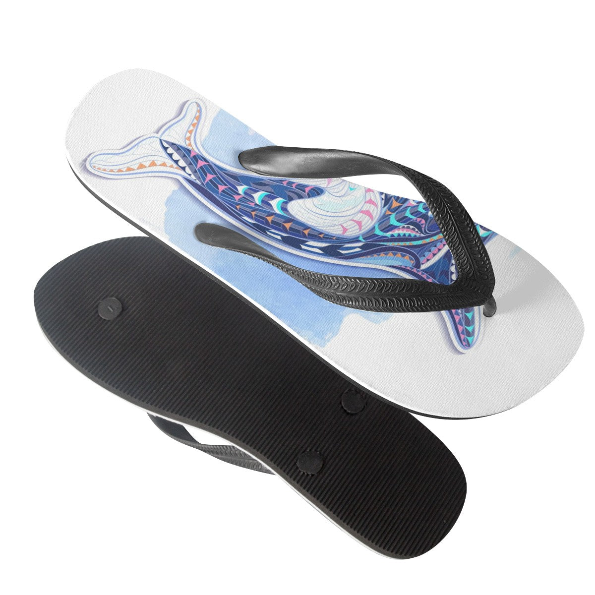 Dolphin Mandala Custom Flip Flops