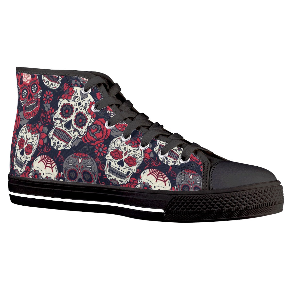 Sugar Skull Custom Converse Chuck Taylor High Top Canvas Shoes