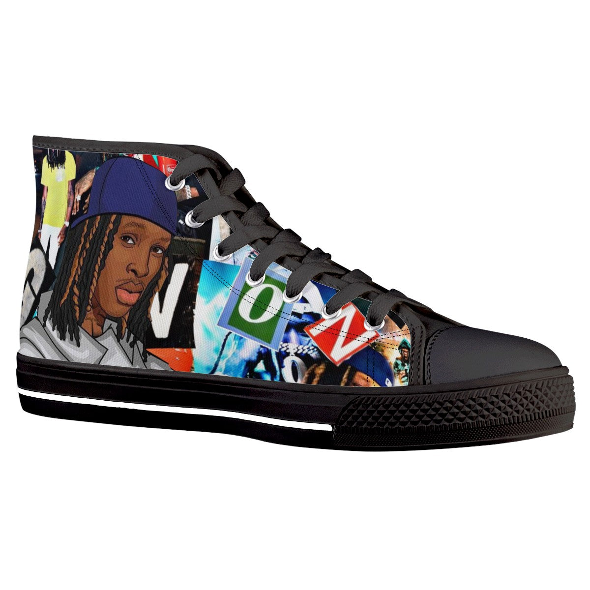 King Von High Top Canvas Shoes