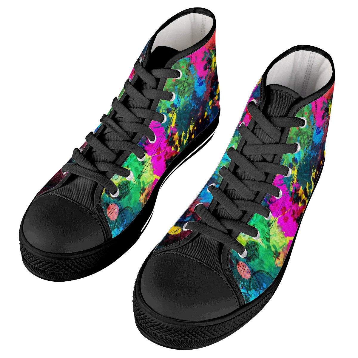 Splatter Custom Converse Chuck Taylor High Top Canvas Shoes