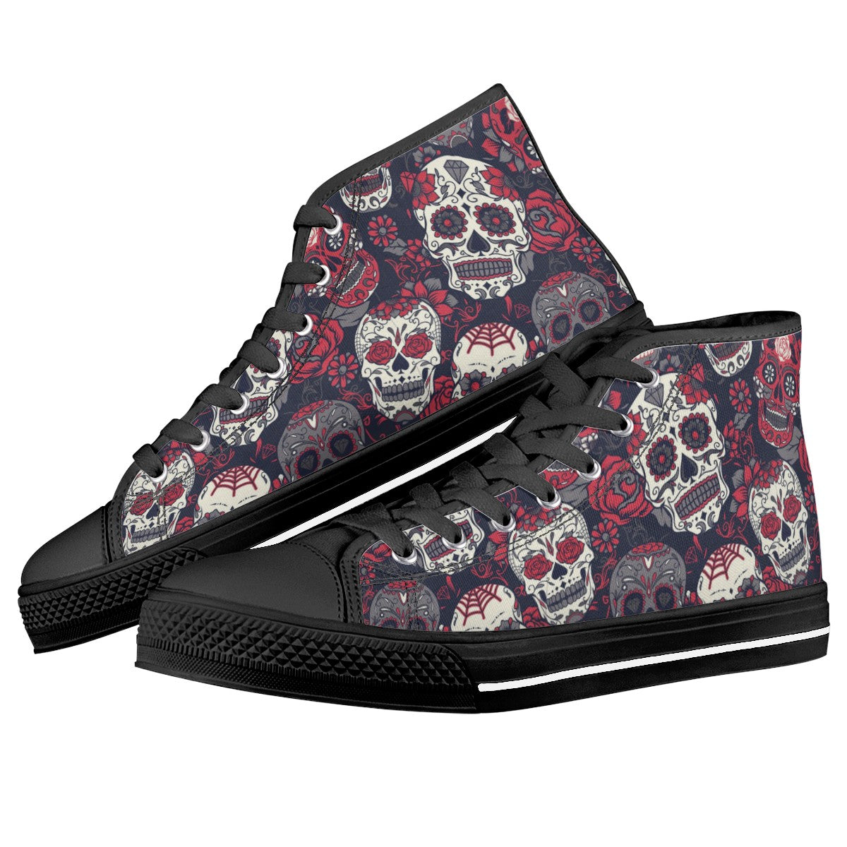 Sugar Skull Custom Converse Chuck Taylor High Top Canvas Shoes