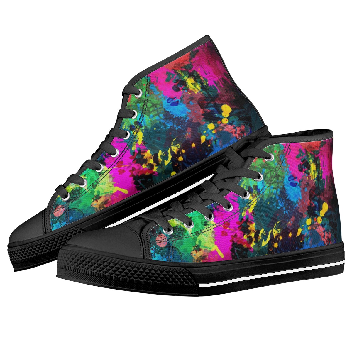 Splatter Custom Converse Chuck Taylor High Top Canvas Shoes