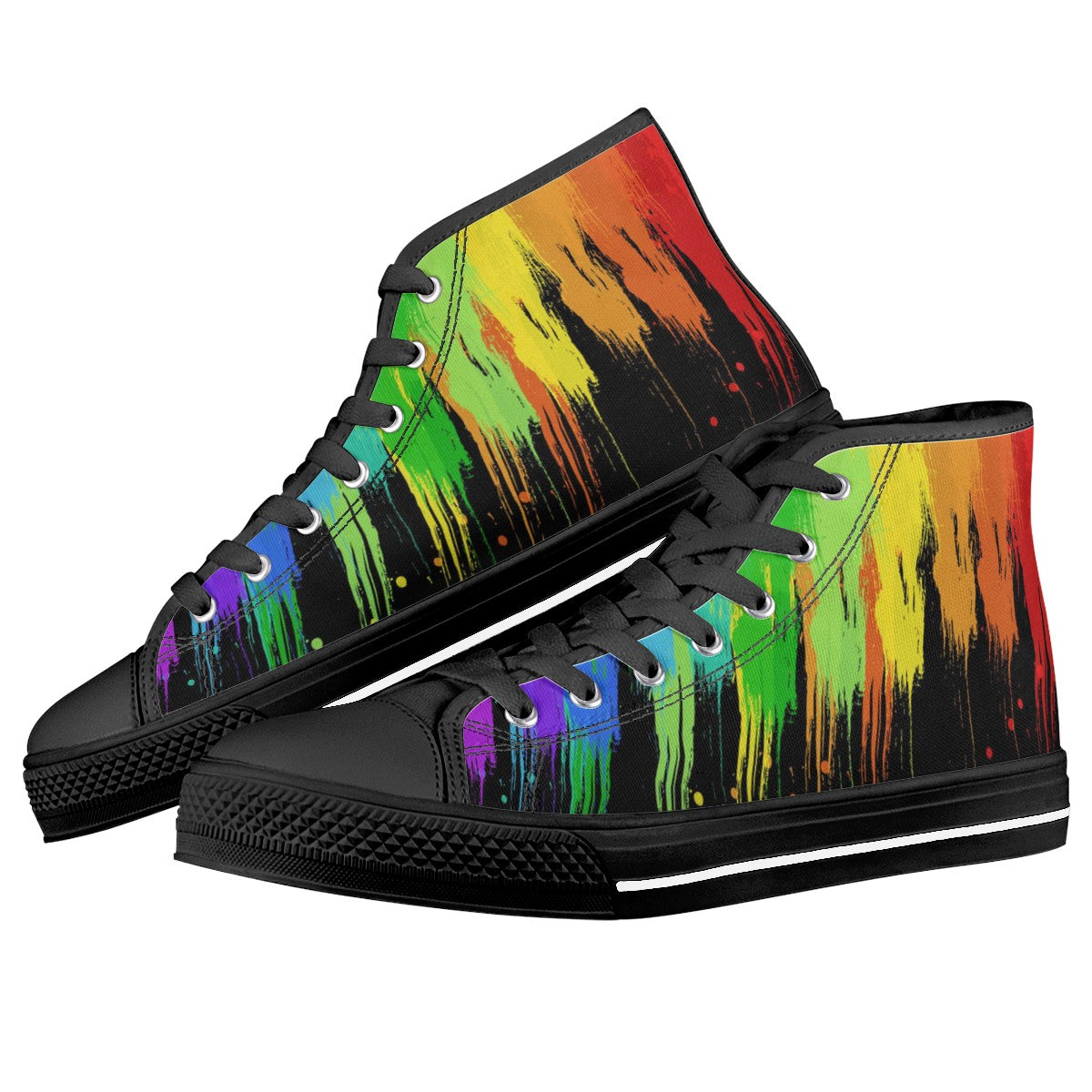 Splatter Custom Converse Chuck Taylor High Top Canvas Shoes