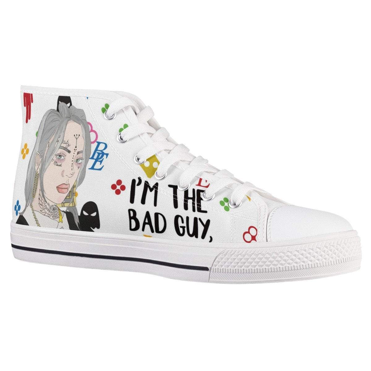 Billie Eilish Custom Converse Chuck Taylor High Top Canvas Shoes