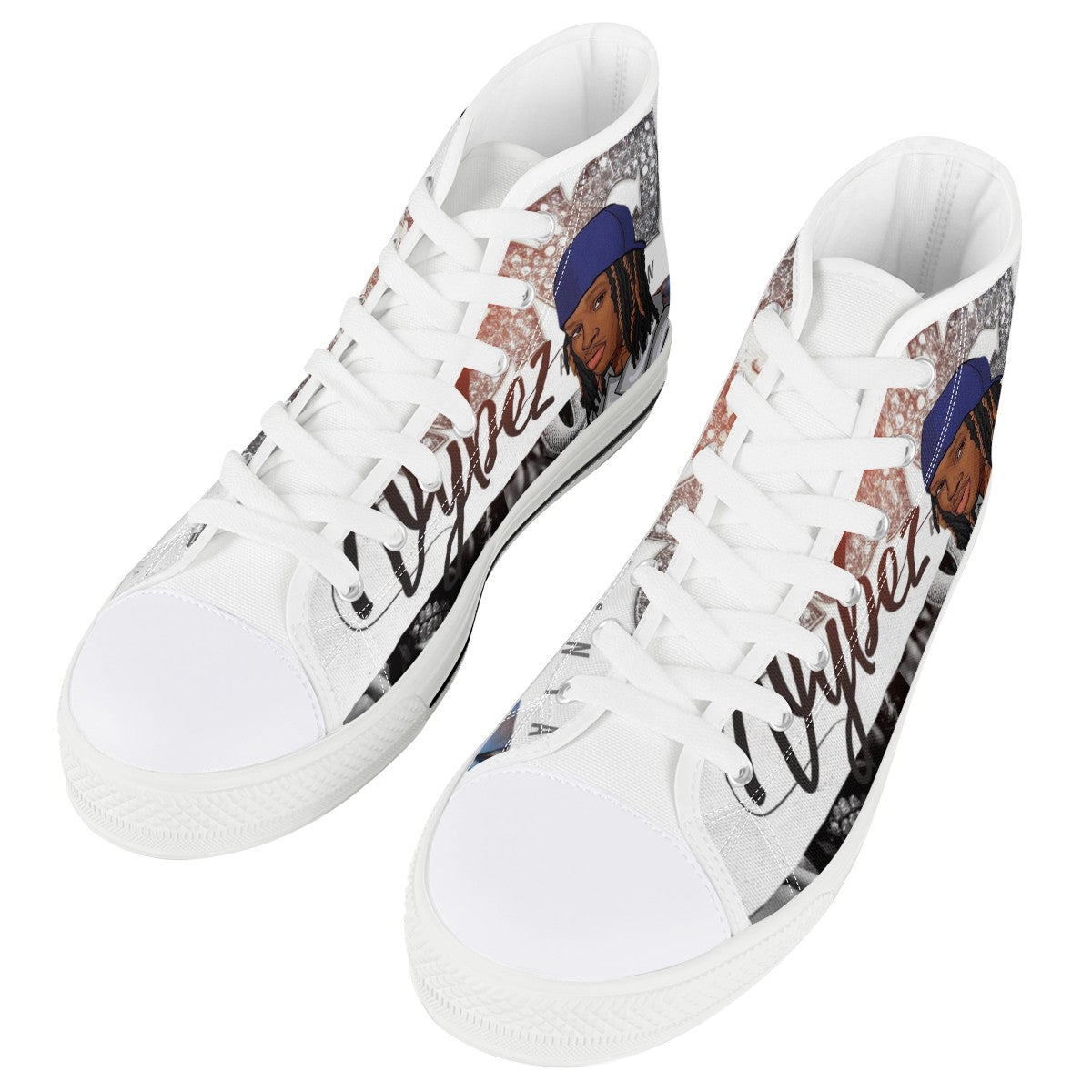 King Von Custom Converse Chuck Taylor High Top Canvas Shoes