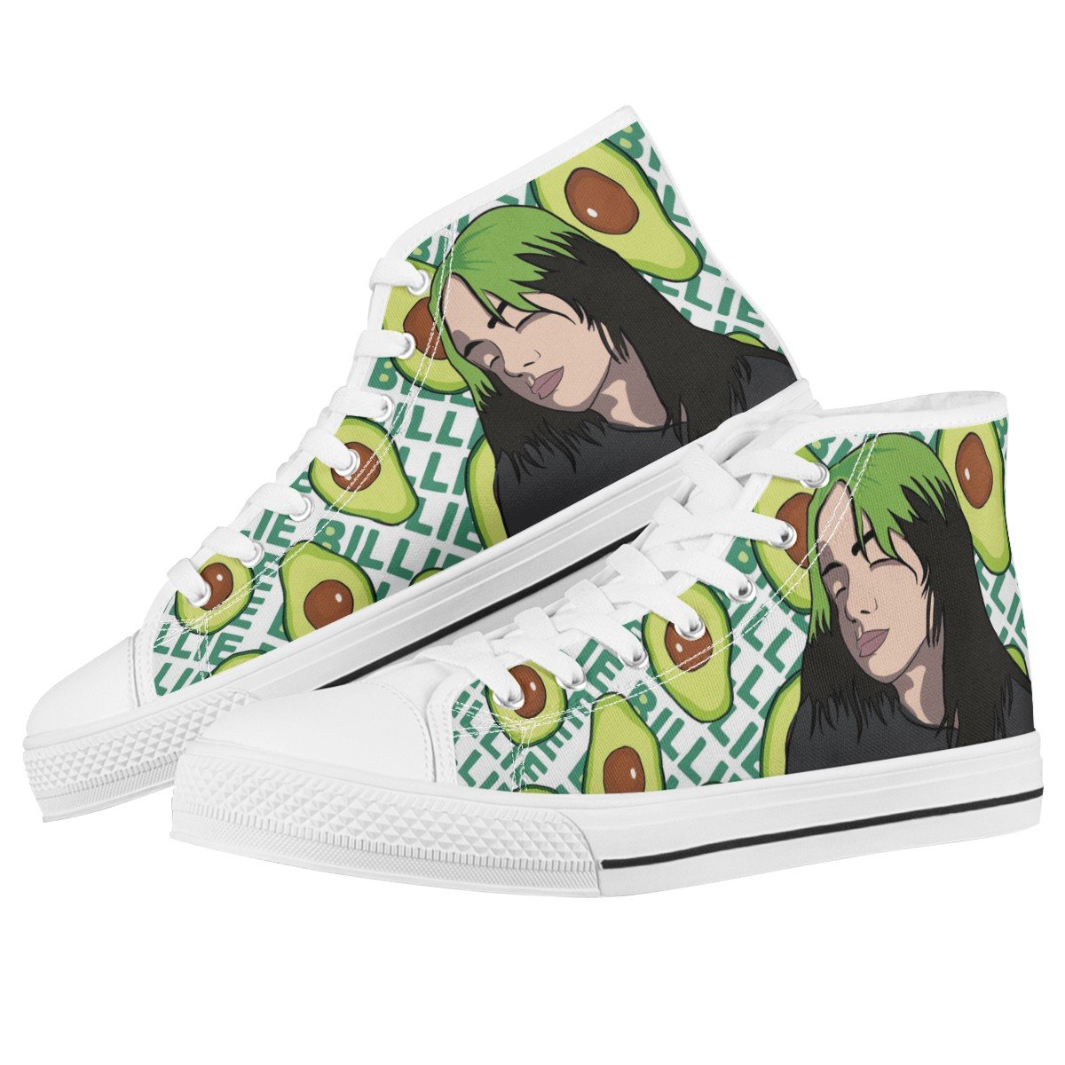 Billie Eilish Custom Converse Chuck Taylor High Top Canvas Shoes