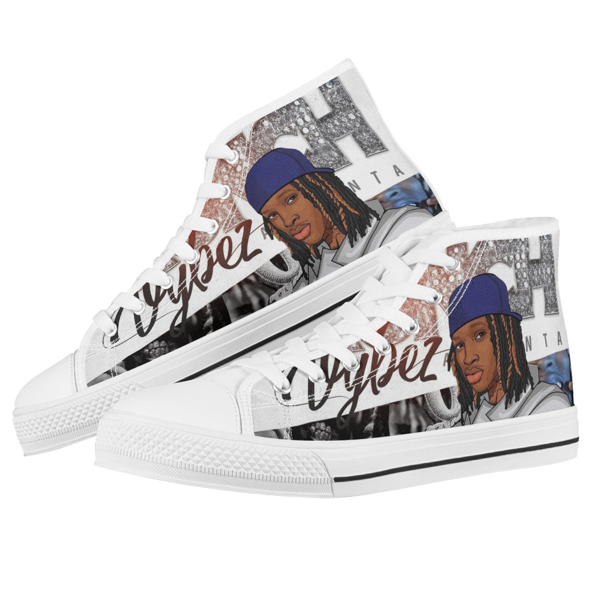 King Von Custom Converse Chuck Taylor High Top Canvas Shoes