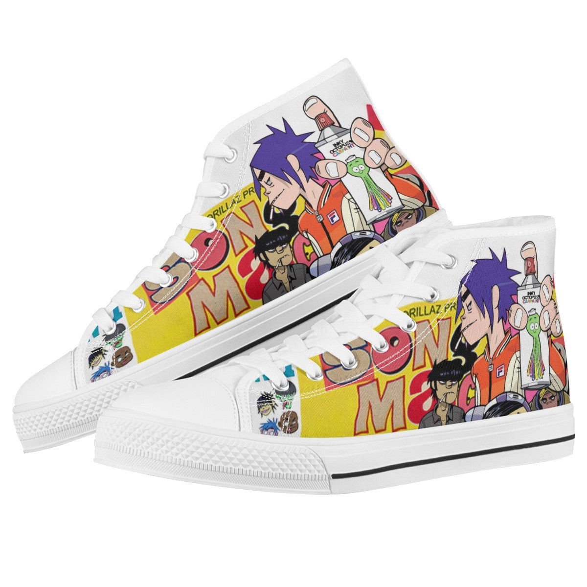 Gorillaz Custom Converse Chuck Taylor High Top Canvas Shoes