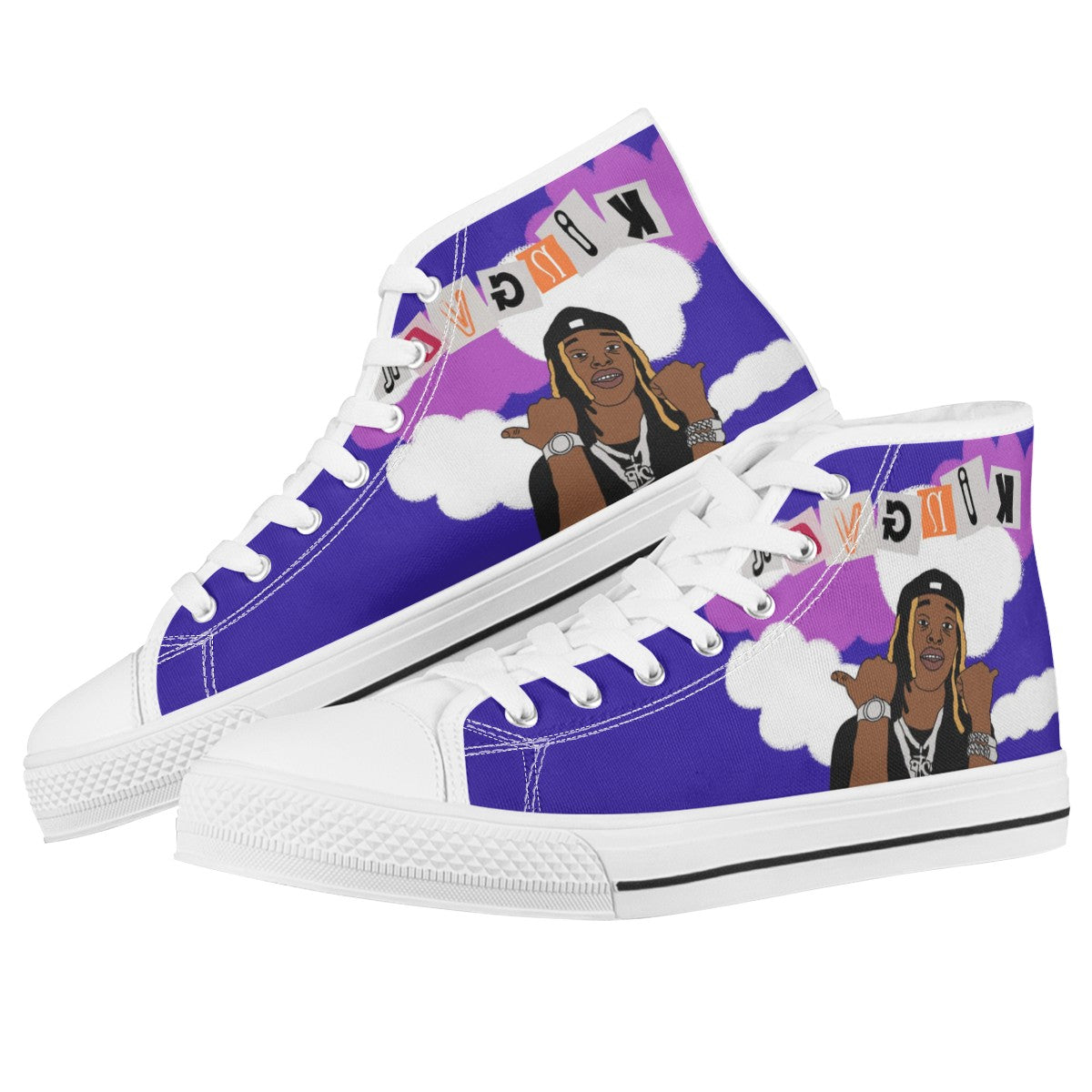 King Von Custom Converse Chuck Taylor High Top Canvas Shoes