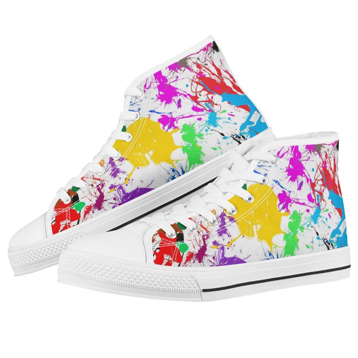 Splatter Custom Converse Chuck Taylor High Top Canvas Shoes