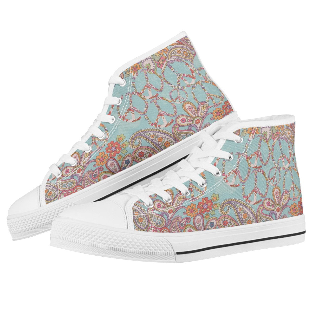 Paisley Custom Converse Chuck Taylor High Top Canvas Shoes
