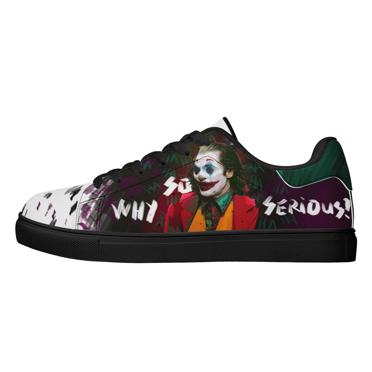 Joker Black Low Top Leather Shoes