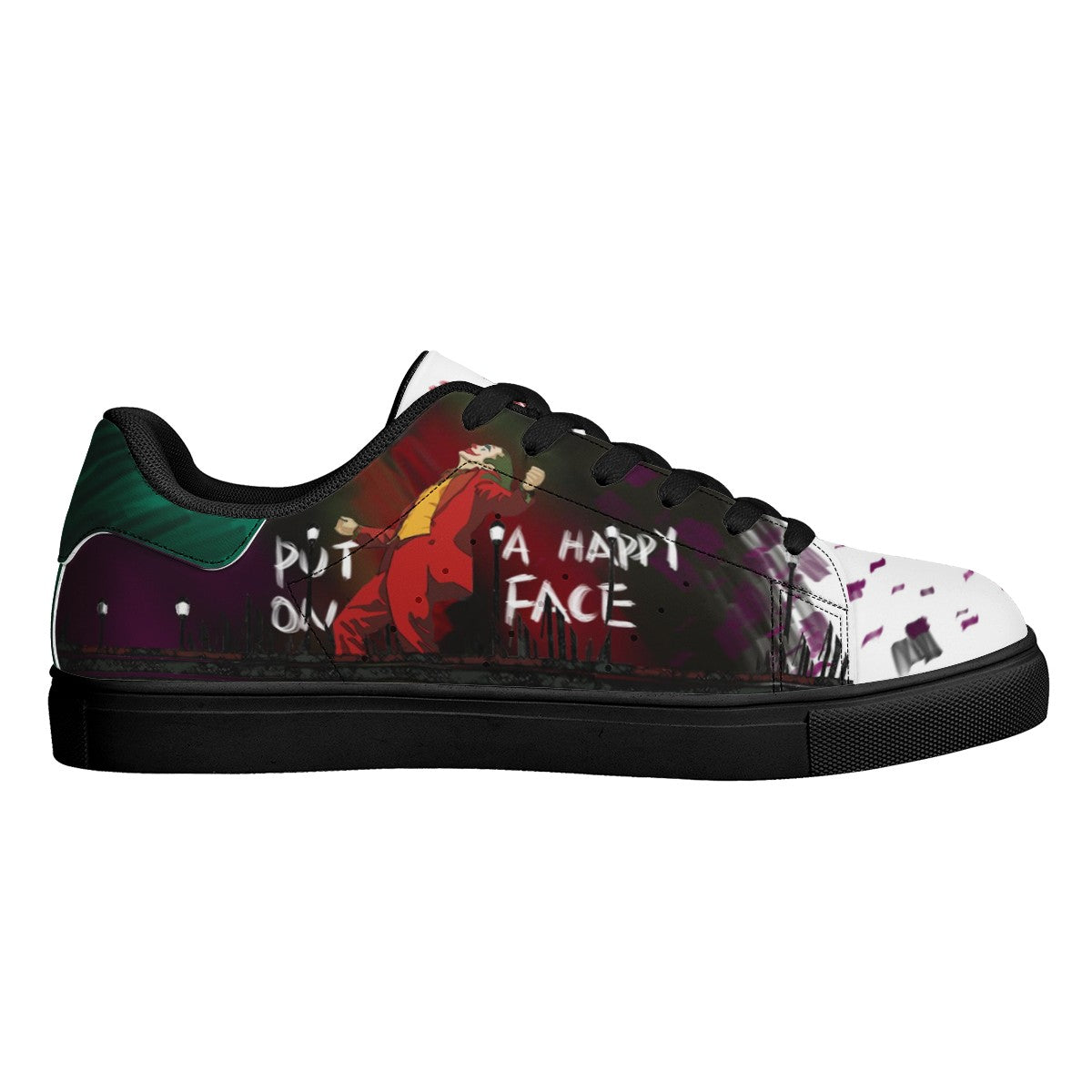 Joker Black Low Top Leather Shoes