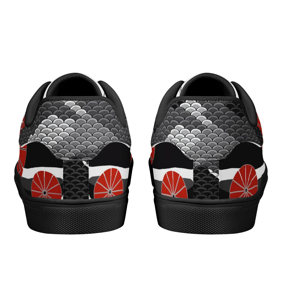 Koi Fish Low Top Leather Shoes
