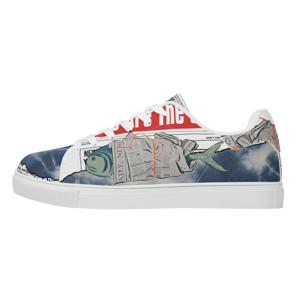 Fish Low Top Leather Shoes