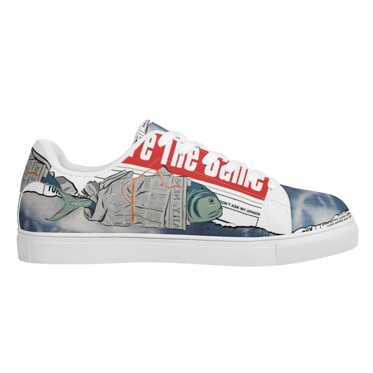 Fish Low Top Leather Shoes