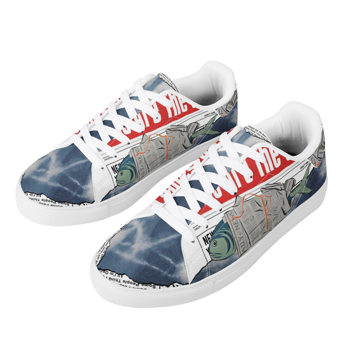 Fish Low Top Leather Shoes