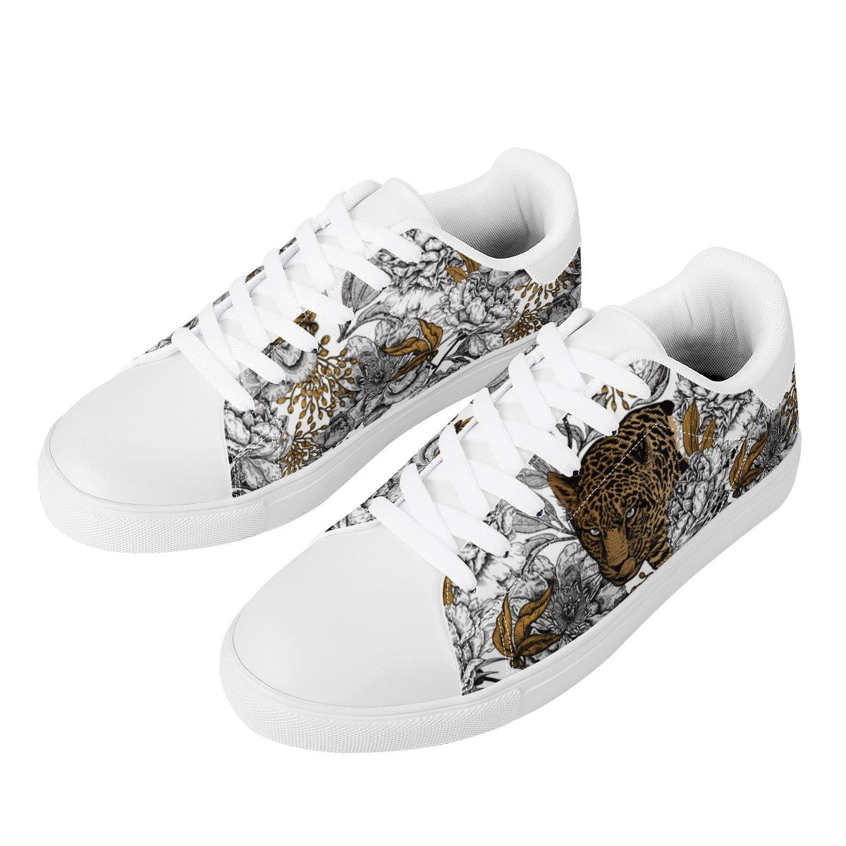 Cheetah Low Top Leather Shoes