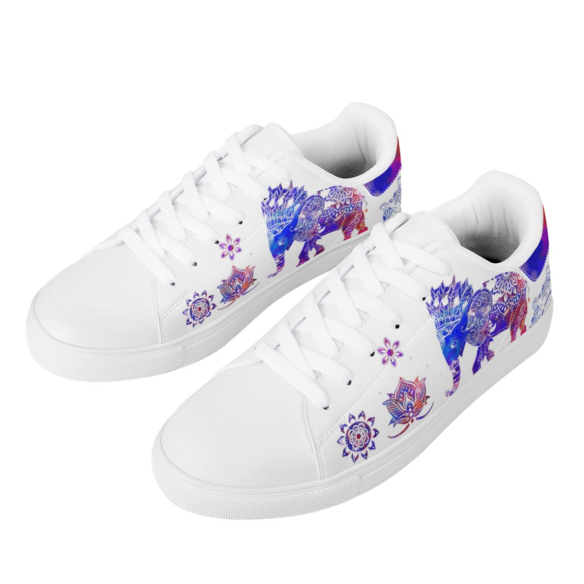 The Elephant Totem  Low Top Leather Shoes