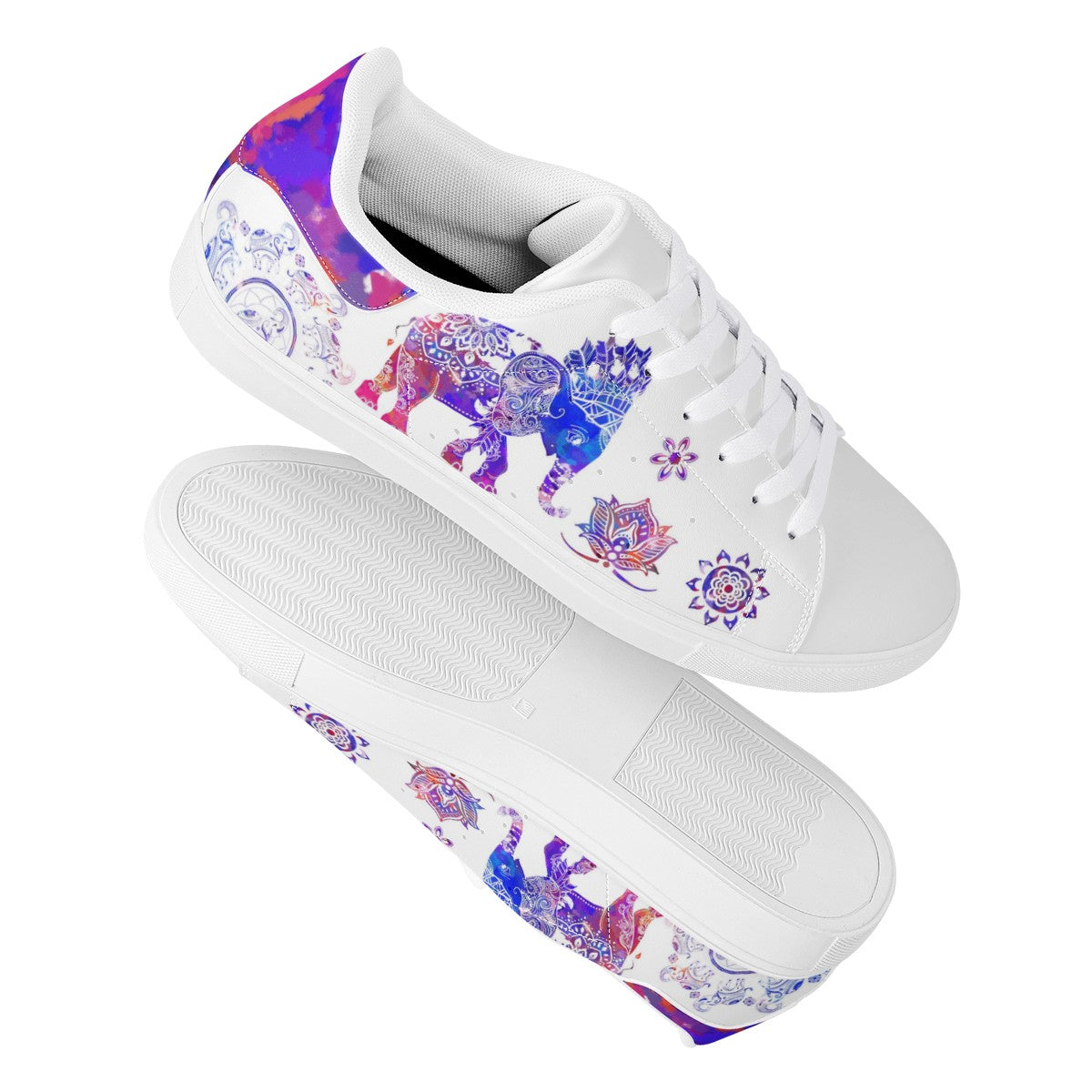 The Elephant Totem  Low Top Leather Shoes