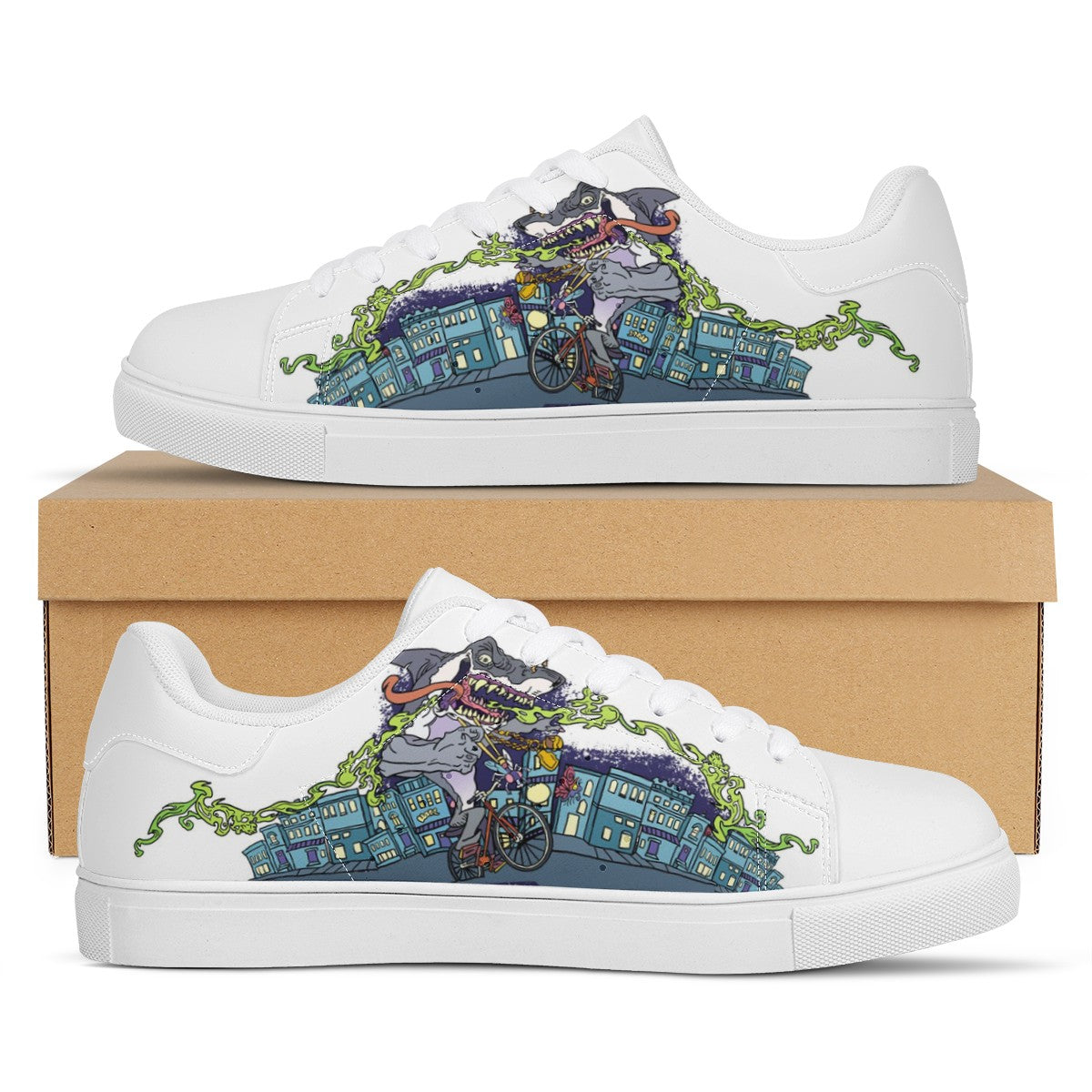 Shark Low Top Leather Shoes