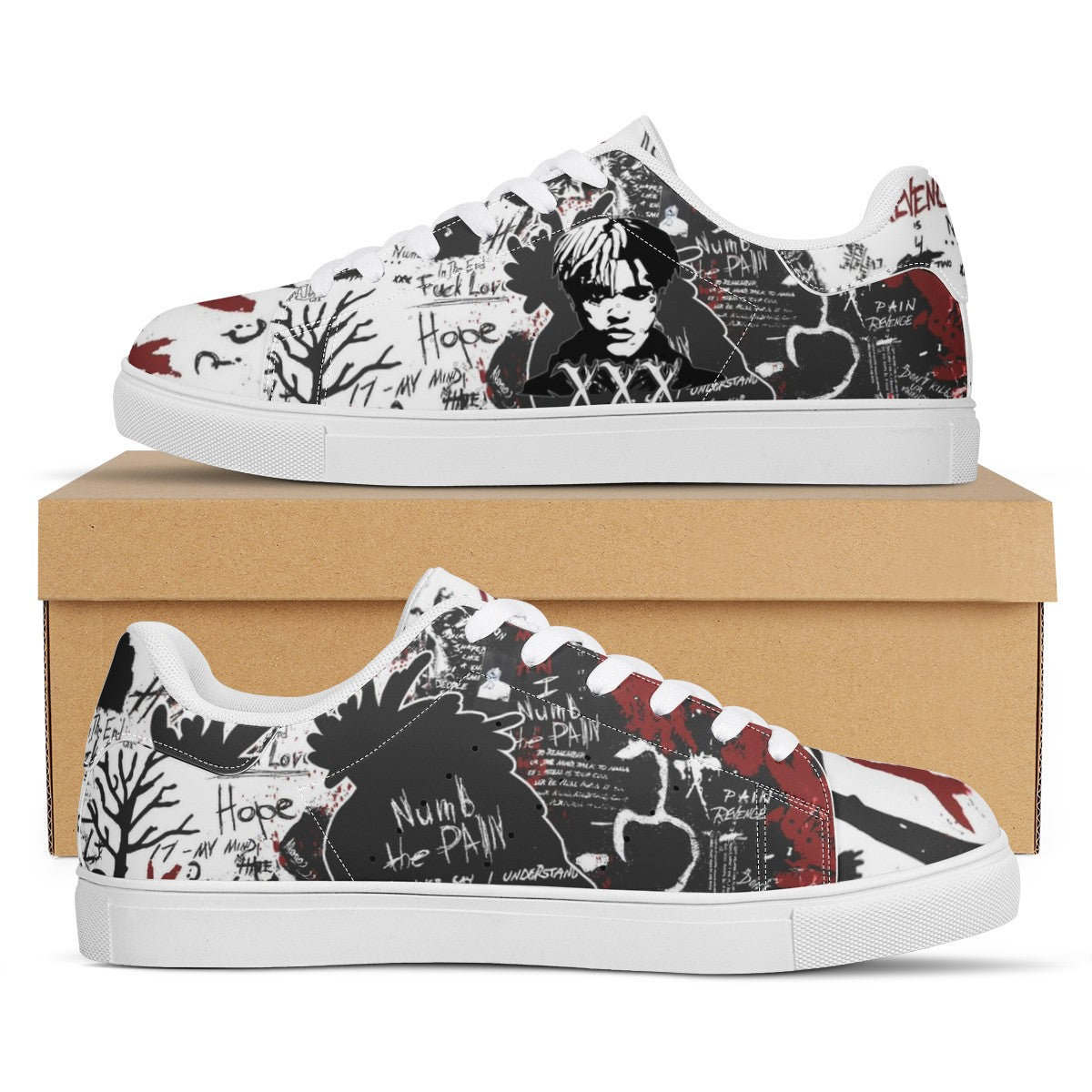 XXXTentacion Custom Low Top Leather Shoes
